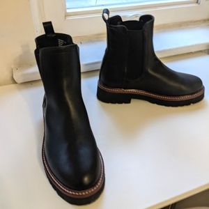 Vegan leather Chelsea boots